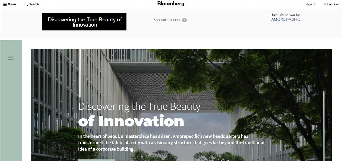 아모레퍼시픽 x Bloomberg — Discovering the True Beauty of Innovation